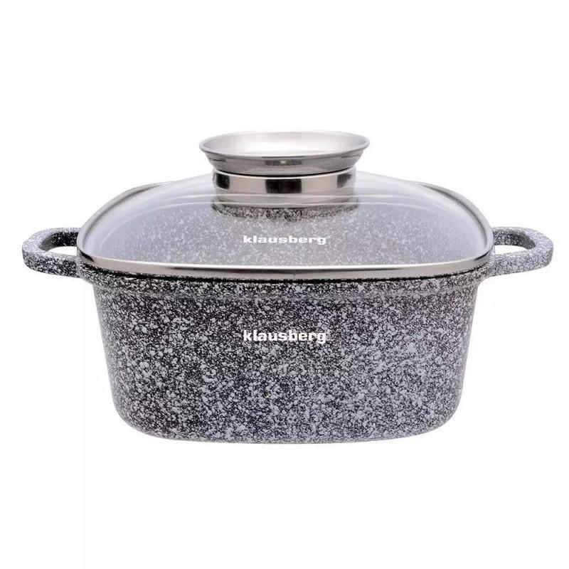 Тенджера Klausberg KB 7530, 4.4 л, Стъклен капак, Мраморно покритие, Индукция, Сив | JAR Computers Тенджера Klausberg KB 7530, 4.4 л, Стъклен капак, Мраморно покритие, Индукция, Сив