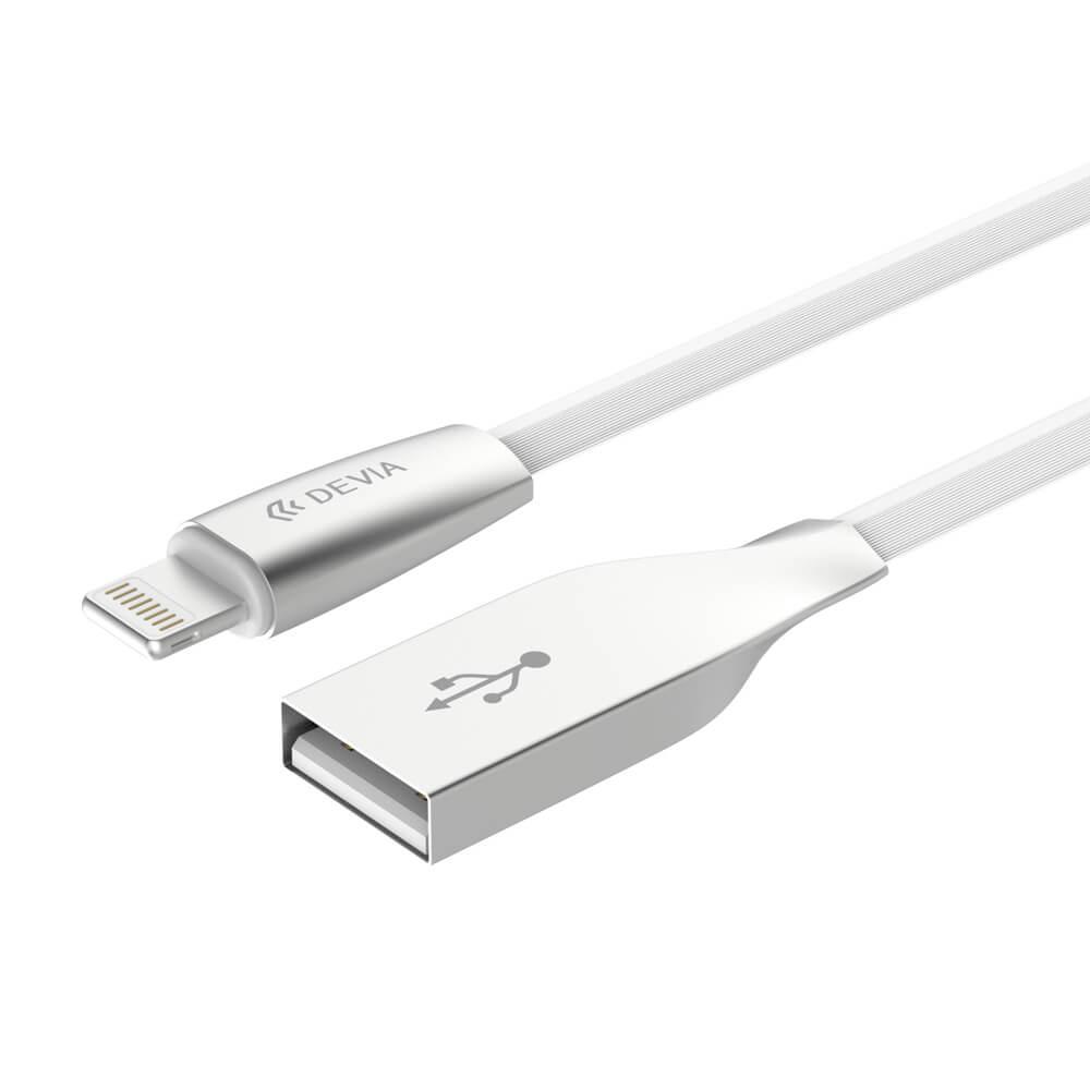 USB кабел за iPhone 8, iPhone 7 и Apple продукти с Lightning вход - Devia Spanker Kirsite Lightning USB Cable (бял) | JAR Computers USB кабел за iPhone 8, iPhone 7 и Apple продукти с Lightning вход - Devia Spanker Kirsite Lightning USB Cable (бял)