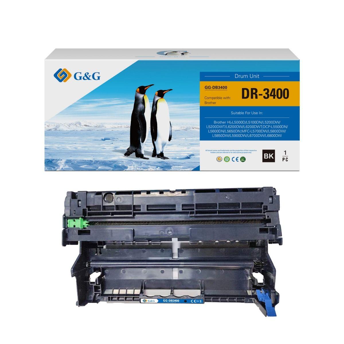 Барабан G&G Black DR3400, съвместим с Brother HL6250DW/L6400DW/L6400DWT/MFCL6750DW/L6900DW, 30000 к. | JAR Computers Барабан G&G Black DR3400, съвместим с Brother HL6250DW/L6400DW/L6400DWT/MFCL6750DW/L6900DW, 30000 к.