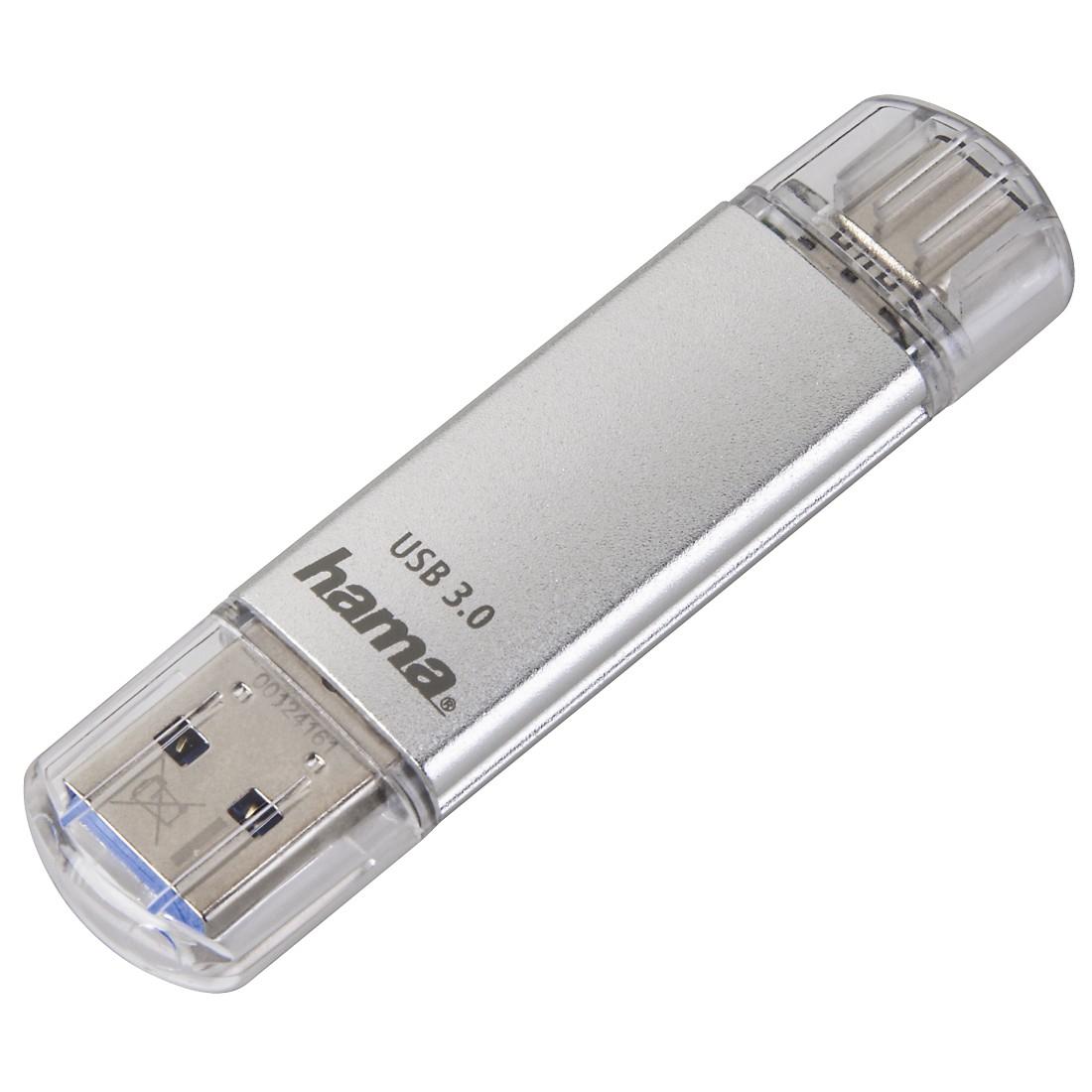 Hama C-Laeta USB флаш памет 16 GB USB Type-A / USB Type-C 3.2 Gen 1 (3.1 Gen 1) Сребърен | JAR Computers Hama C-Laeta USB флаш памет 16 GB USB Type-A / USB Type-C 3.2 Gen 1 (3.1 Gen 1) Сребърен
