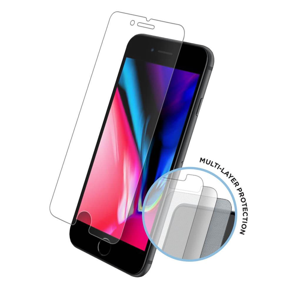 Качествено защитно покритие за дисплея на iPhone 7, iPhone 8, iPhone SE (2020), iPhone SE (2022) - Eiger Tri Flex High Impact Film Screen Protector (един брой) | JAR Computers Качествено защитно покритие за дисплея на iPhone 7, iPhone 8, iPhone SE (2020), iPhone SE (2022) - Eiger Tri Flex High Impact Film Screen Protector (един брой)