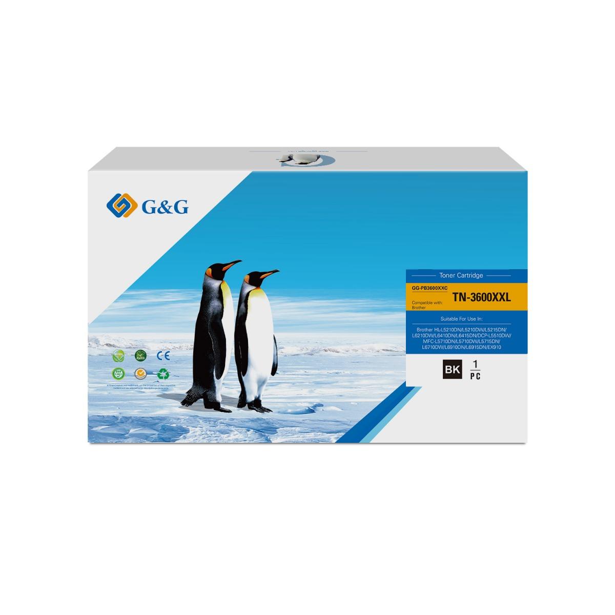 КАСЕТА ЗА BROTHER DCP L5510DW/HL L6210DW/L5210DW/L5210DN/MFC L5710DW/L5710DN - ULTRA HIGH CAPACITY - С ЧИП / WITH CHIP - Black - TN3600XXL (TN-3600XXL) - PN NT-PB3600XXC - G&G | JAR Computers КАСЕТА ЗА BROTHER DCP L5510DW/HL L6210DW/L5210DW/L5210DN/MFC L5710DW/L5710DN - ULTRA HIGH CAPACITY - С ЧИП / WITH CHIP - Black - TN3600XXL (TN-3600XXL) - PN NT-PB3600XXC - G&G