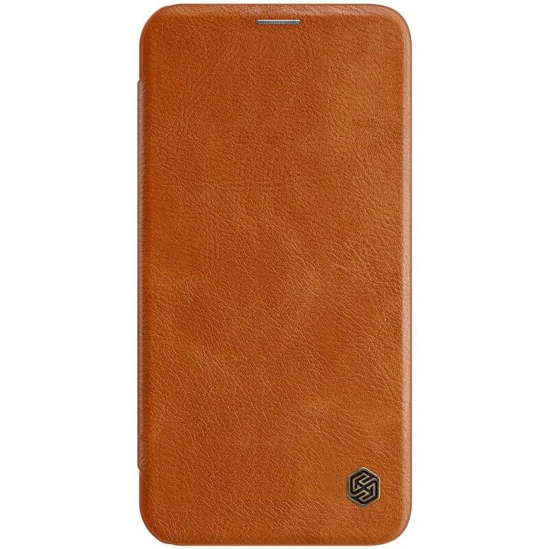 Кожен калъф, тип портфейл за iPhone 12, iPhone 12 Pro - Nillkin Qin Leather Flip Case (кафяв) | JAR Computers Кожен калъф, тип портфейл за iPhone 12, iPhone 12 Pro - Nillkin Qin Leather Flip Case (кафяв)