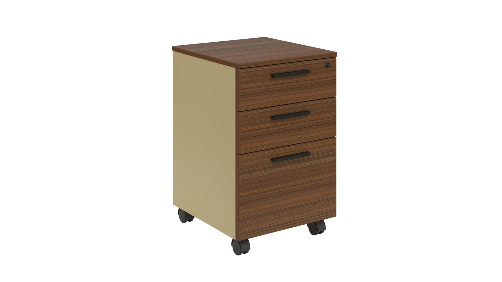 Контейнер за Бюро RFG Elmaz, 400 x 420 x 620 mm, ПДЧ, австралийски дъб и сиво