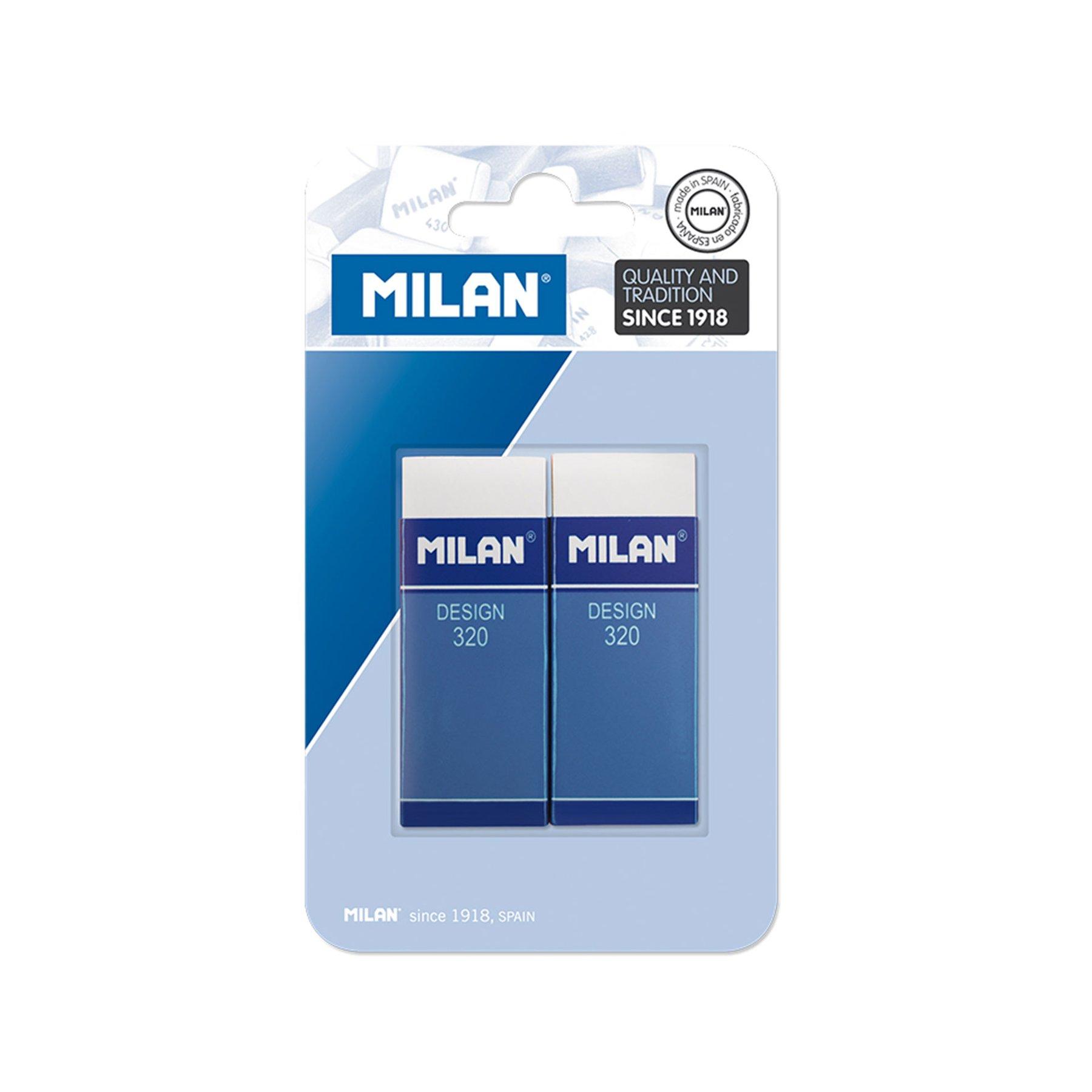 Milan Гума за молив 320 Nata Design, 2 броя в блистер, опаковка 25 | JAR Computers Milan Гума за молив 320 Nata Design, 2 броя в блистер, опаковка 25