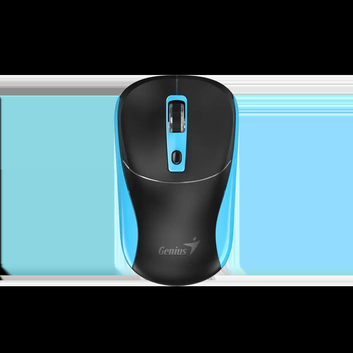 Мишка Genius NX-7123, безжична, AI Copilot, USB, 4 бутона, AA, черно-синя