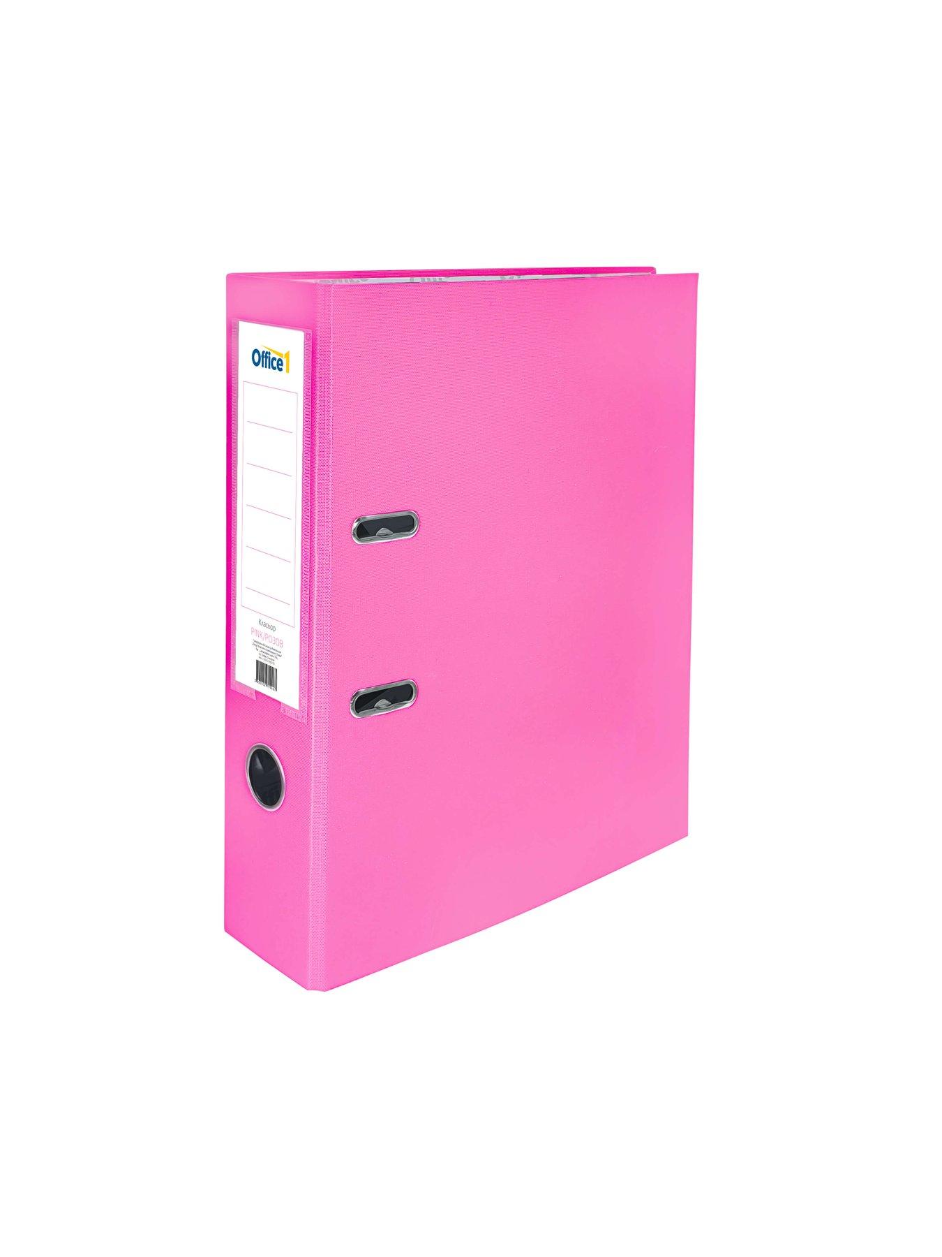 Office 1 Класьор, 8 cm, PP, без метален кант, розов
