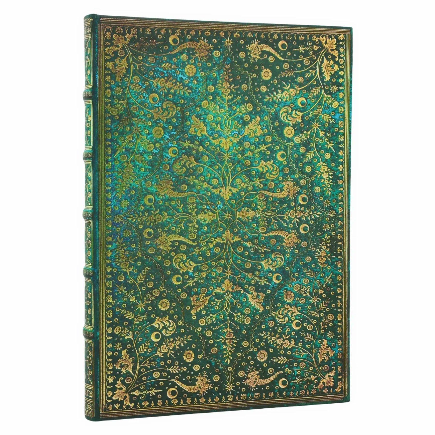 Paperblanks Тефтер Emerald Flower Grande, нелиниран, твърда корица, 120 листа