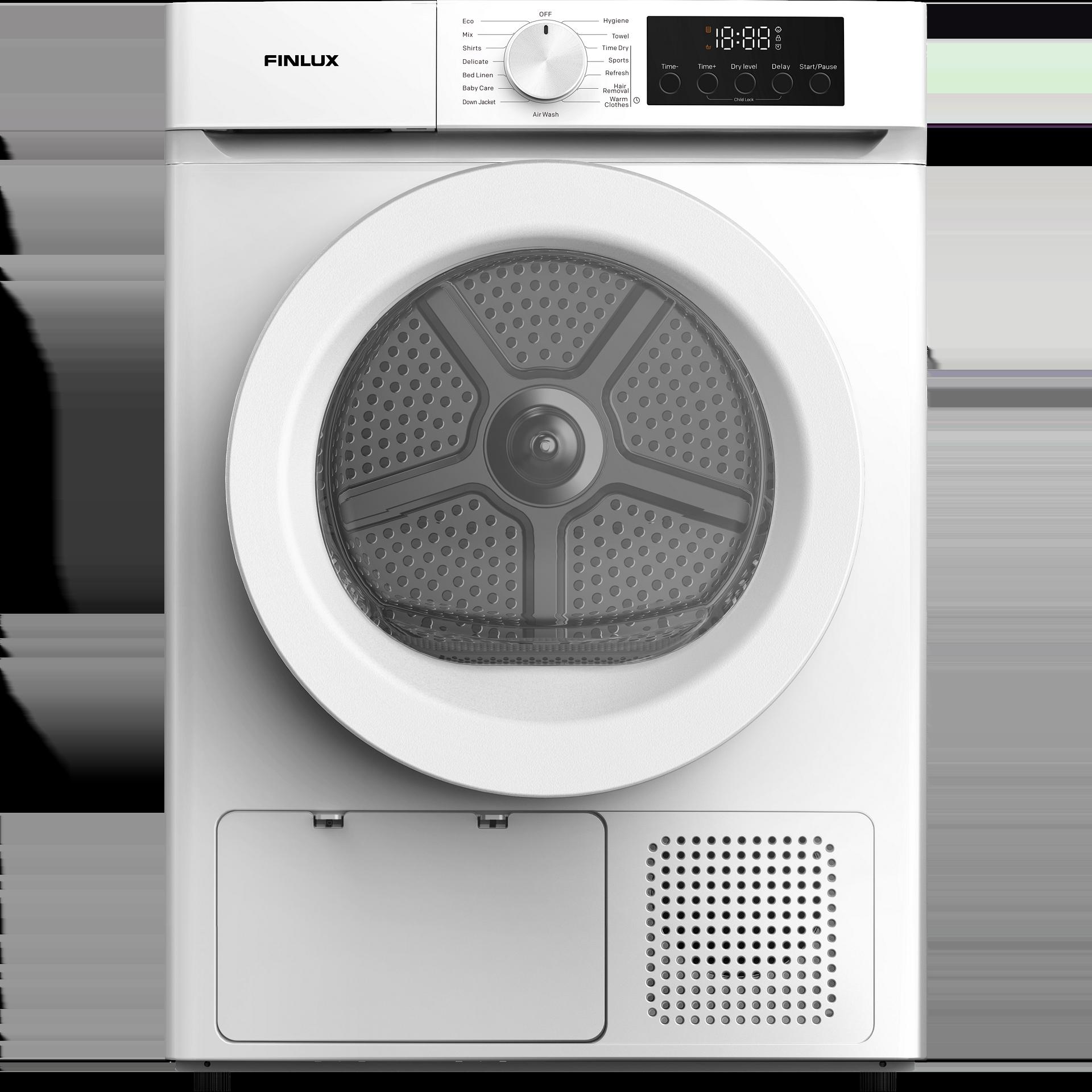 Сушилня Finlux TDF8015SK , 8 kg, E , Бял
