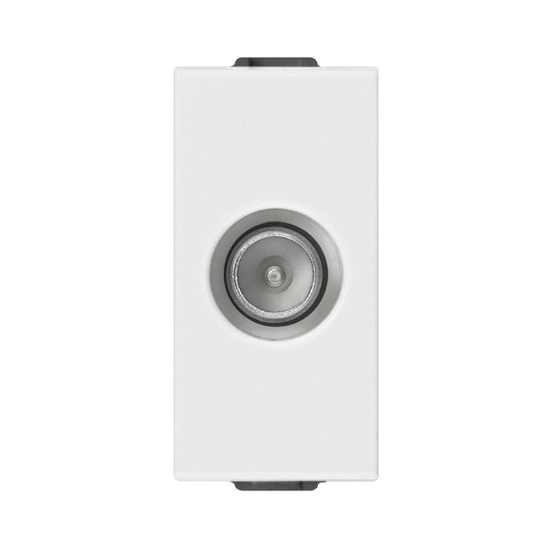 TV розетка коаксиална мъжка преходна 10dB 1M Бял - VIMAR Neve Up 09300.10 | JAR Computers TV розетка коаксиална мъжка преходна 10dB 1M Бял - VIMAR Neve Up 09300.10