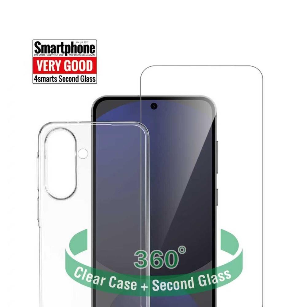 Тънък поликарбонатов кейс и стъклено защитно покритие за дисплея на Samsung Galaxy A37 5G - 4smarts 360° Protection Set (прозрачен) | JAR Computers Тънък поликарбонатов кейс и стъклено защитно покритие за дисплея на Samsung Galaxy A37 5G - 4smarts 360° Protection Set (прозрачен)