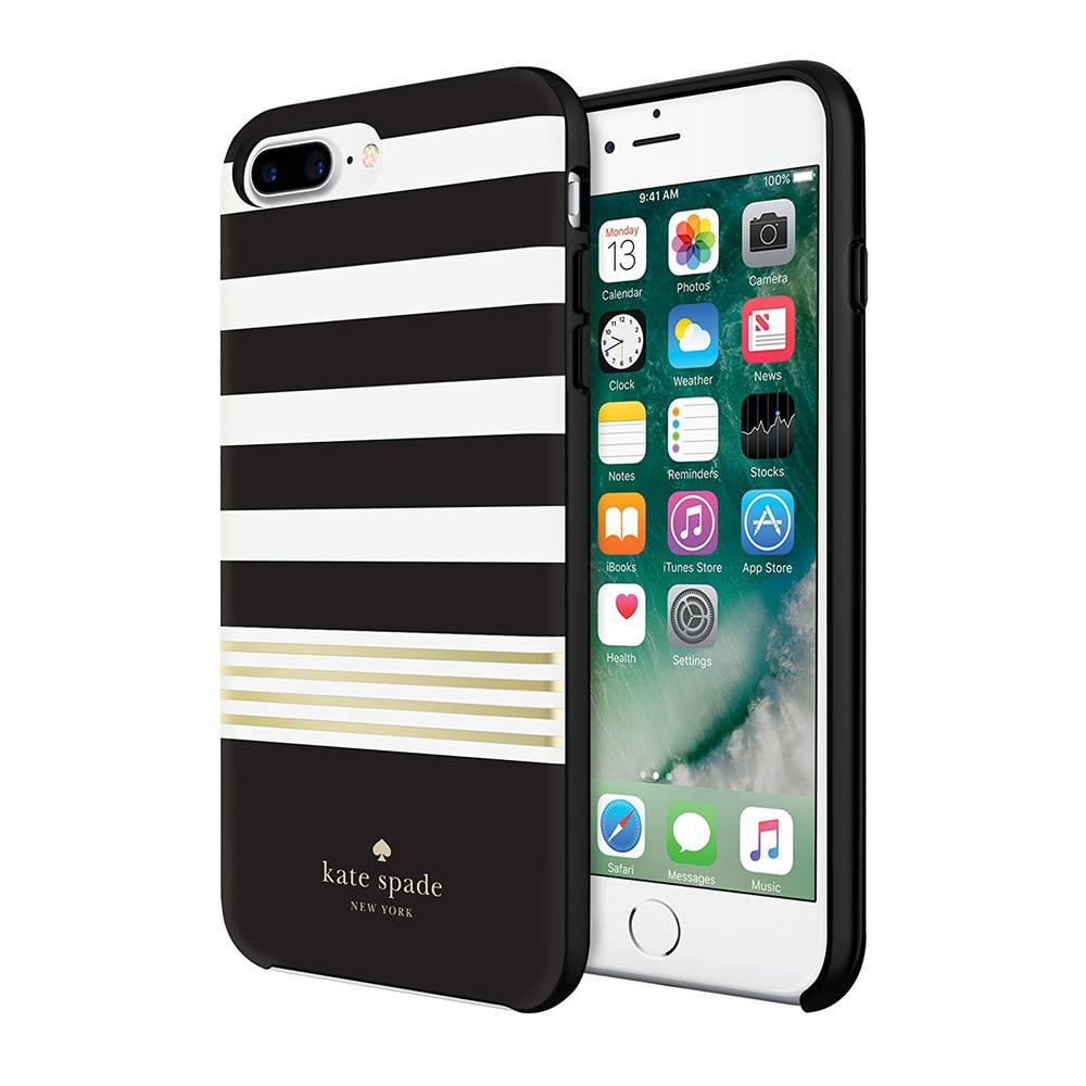 Удароустойчив хибриден кейс за iPhone 8 Plus, iPhone 7 Plus - Kate Spade Black Stripe Case (черен) | JAR Computers Удароустойчив хибриден кейс за iPhone 8 Plus, iPhone 7 Plus - Kate Spade Black Stripe Case (черен)