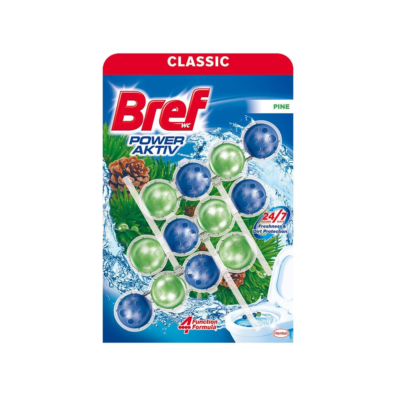 Ароматизатор за тоалетна Bref Active Power Trio Pack, бор, 50 g, 3 броя | JAR Computers Ароматизатор за тоалетна Bref Active Power Trio Pack, бор, 50 g, 3 броя