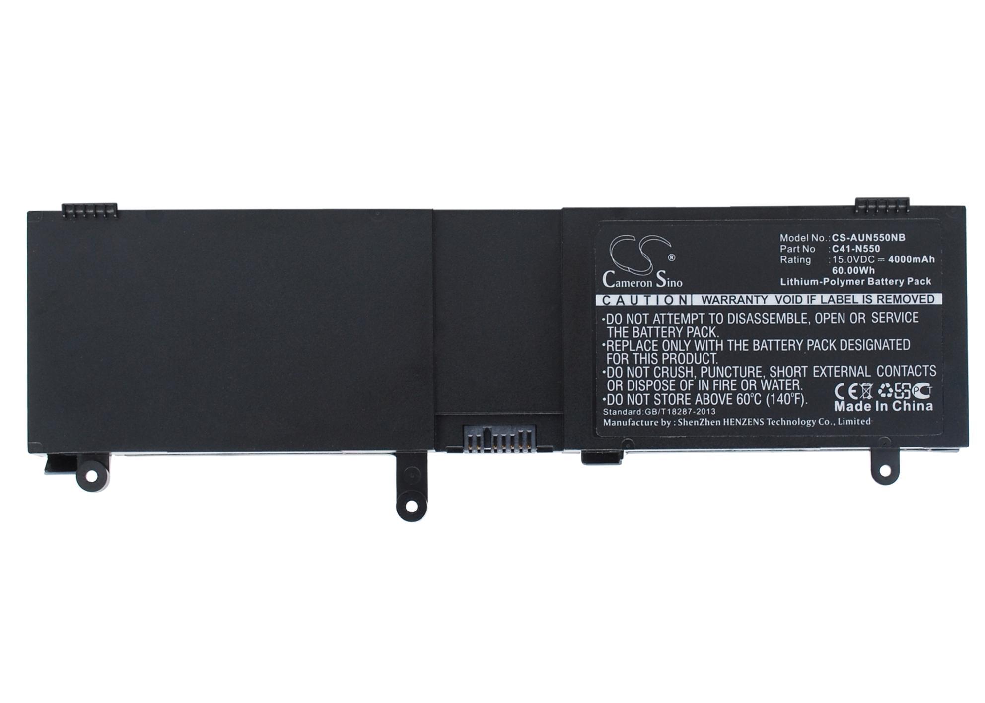 Батерия за лаптоп ASUS  C41-N550  N550 LiPo 15V 4000mAh Cameron Sino | JAR Computers Батерия за лаптоп ASUS  C41-N550  N550 LiPo 15V 4000mAh Cameron Sino