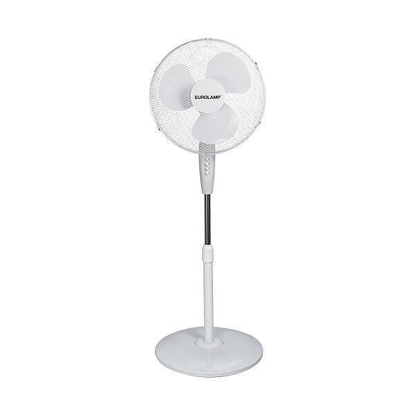 EUROLAMP Вентилатор, правостоящ, с кръгла база, бял, Ф43 60W | JAR Computers EUROLAMP Вентилатор, правостоящ, с кръгла база, бял, Ф43 60W