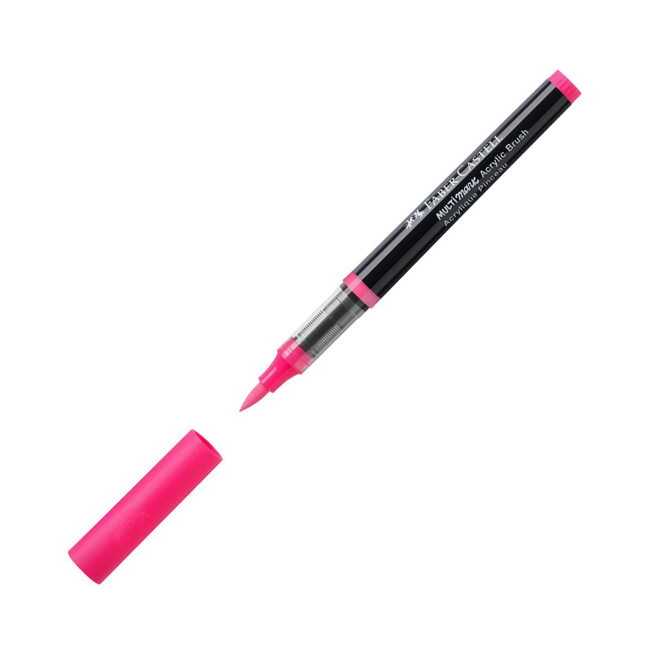 Faber-Castell Маркер-четка Multimark, акрилен, неоноворозов