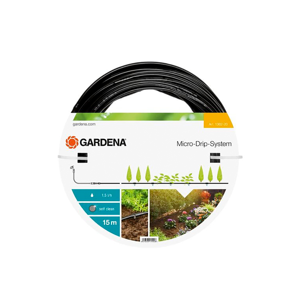 Gardena Micro-Drip-System driper 4,6 mm (3/16), 1,5 l/h, 15 m. (01362-20) (GRD01362-20) | JAR Computers Gardena Micro-Drip-System driper 4,6 mm (3/16), 1,5 l/h, 15 m. (01362-20) (GRD01362-20)