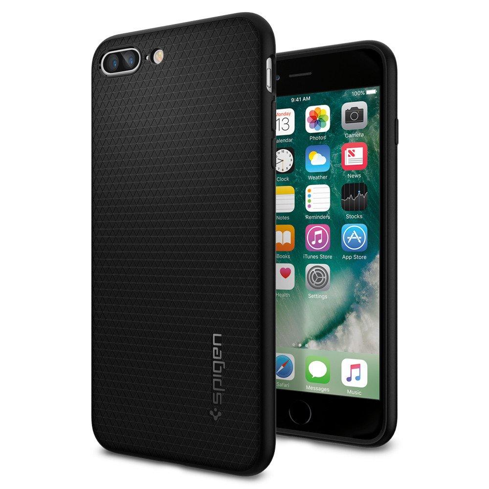 Качествен термополиуретанов кейс за iPhone 8 Plus, iPhone 7 Plus - Spigen Liquid Armor Case (черен) | JAR Computers Качествен термополиуретанов кейс за iPhone 8 Plus, iPhone 7 Plus - Spigen Liquid Armor Case (черен)