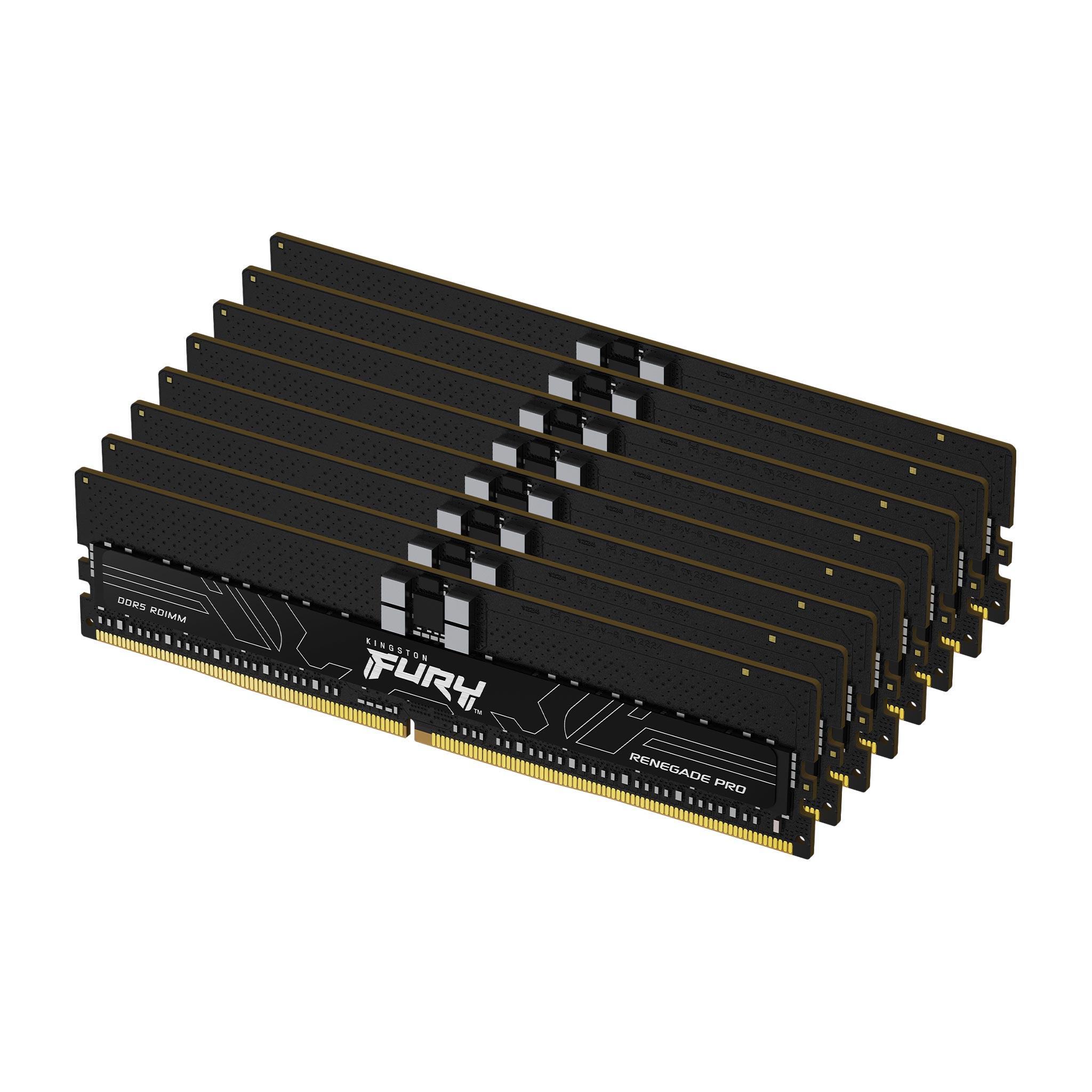Kingston Technology FURY Renegade Pro модул памет 256 GB 8 x 32 GB DDR5 5600 MT/s 288-pin DIMM ECC | JAR Computers Kingston Technology FURY Renegade Pro модул памет 256 GB 8 x 32 GB DDR5 5600 MT/s 288-pin DIMM ECC