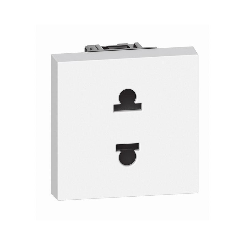 Контакт евро/американски стандарт 2Р 16А 2M Бял - bticino Living Now KW4125 | JAR Computers Контакт евро/американски стандарт 2Р 16А 2M Бял - bticino Living Now KW4125