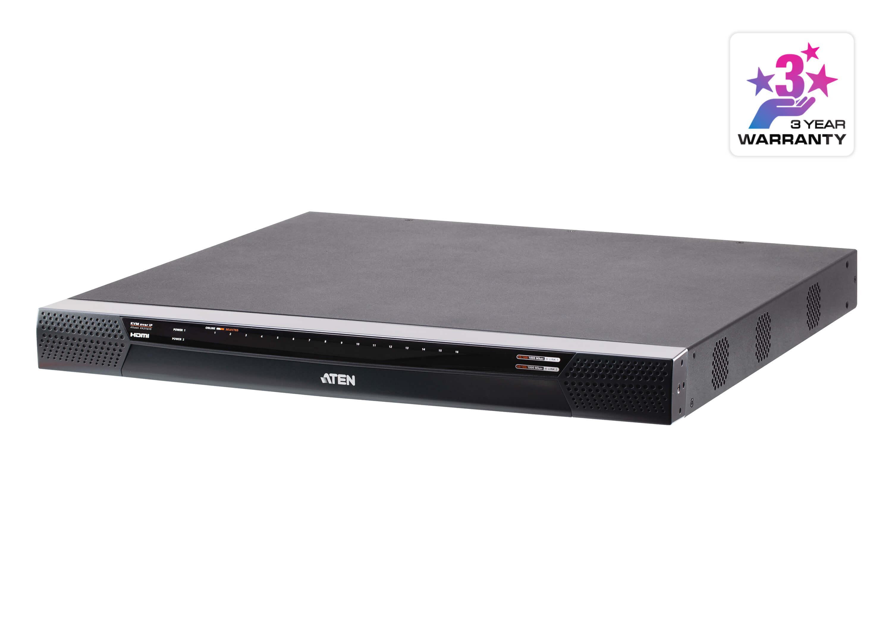 KVM over IP Суич ATEN KN2116VB-AX-G, KVM 16-Port ,1x Local , 2x Remote, Console: 2xUSB, HDMI, VGA