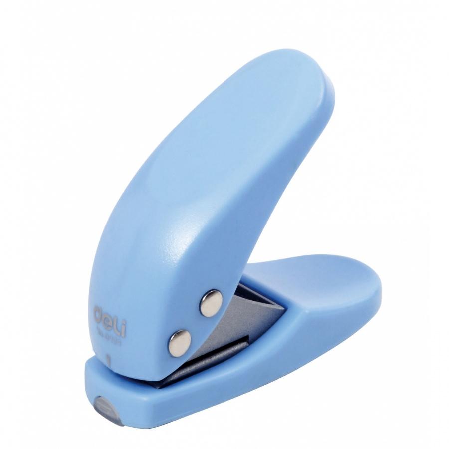 Перфоратор за един отвор, Deli Start, за 10 л.(80 г), E0111, с ограничител, метален, син | JAR Computers Перфоратор за един отвор, Deli Start, за 10 л.(80 г), E0111, с ограничител, метален, син