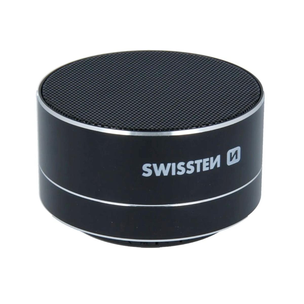 Портативен безжичен Bluetooth спийкър с MicroSD слот за мобилни устройства - Swissten i-Metal Mini Bluetooth Speaker 3W (черен) | JAR Computers Портативен безжичен Bluetooth спийкър с MicroSD слот за мобилни устройства - Swissten i-Metal Mini Bluetooth Speaker 3W (черен)