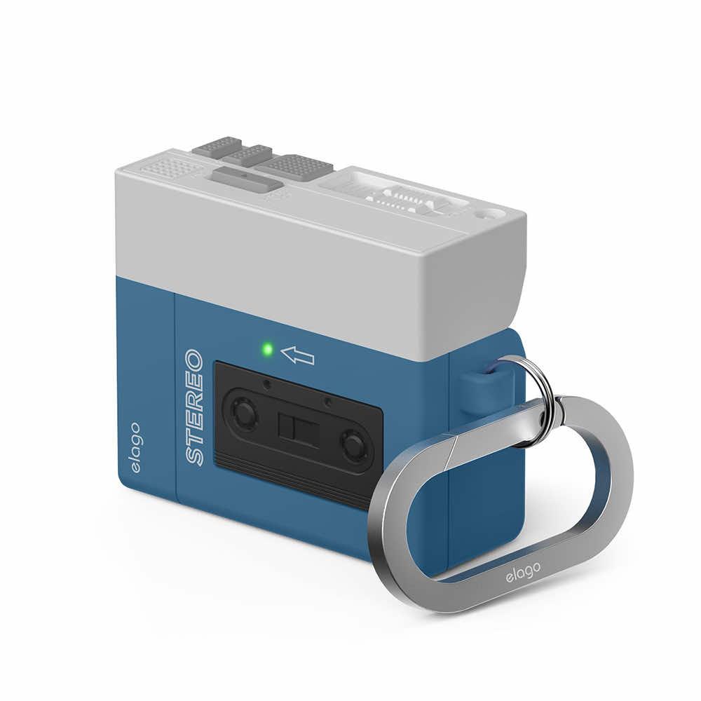 Силиконов калъф за Apple AirPods 4 - Elago Cassette Player Case (син) | JAR Computers Силиконов калъф за Apple AirPods 4 - Elago Cassette Player Case (син)