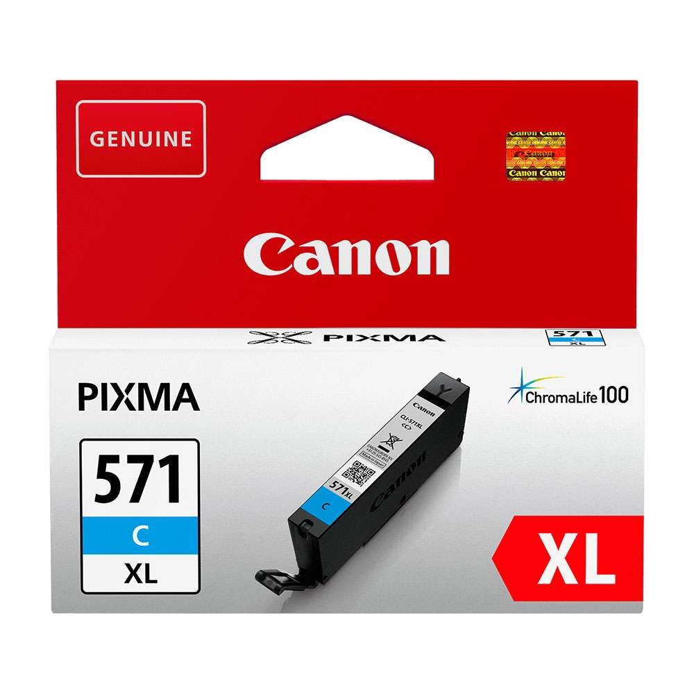 Canon CLI-571XL C Оригинална мастилена касета (циан) | JAR Computers Canon CLI-571XL C Оригинална мастилена касета (циан)
