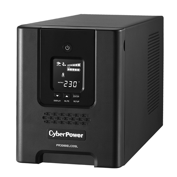 CyberPower PR3000ELCDSL :: Professional Tower Series UPS, Pure Sine Wave, 3000 VA / 2700 W