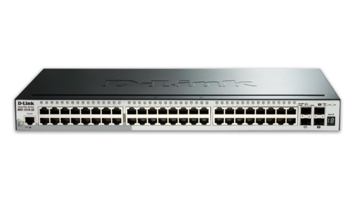 D-Link 52-Port Gigabit Stackable Smart Managed Switch including 4 x 10G SFP+ | JAR Computers D-Link 52-Port Gigabit Stackable Smart Managed Switch including 4 x 10G SFP+