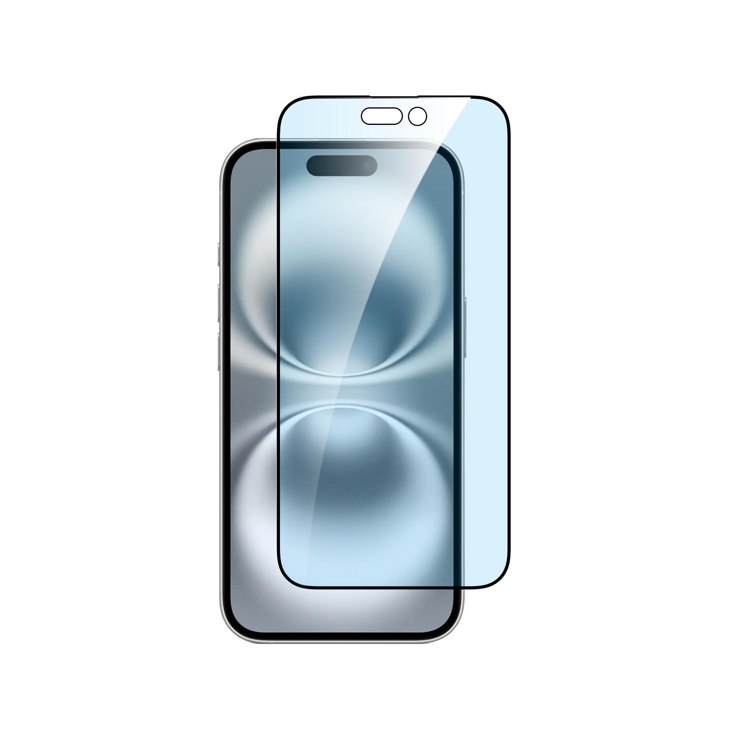 Dviced anti-blue light tempered glass screen protector edge to edge for iPhone 16 with applicator | JAR Computers Dviced anti-blue light tempered glass screen protector edge to edge for iPhone 16 with applicator