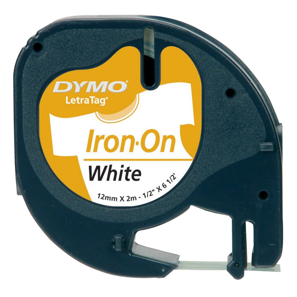 DYMO IRON-ON TAPE 18769 BLACK/ON WHITE (S0718850) (DYMO0718850)