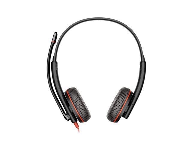 HP Poly Blackwire C3225 Blackwire 3200 Series headset on-ear wired active noise cancelling 3.5mm jack black