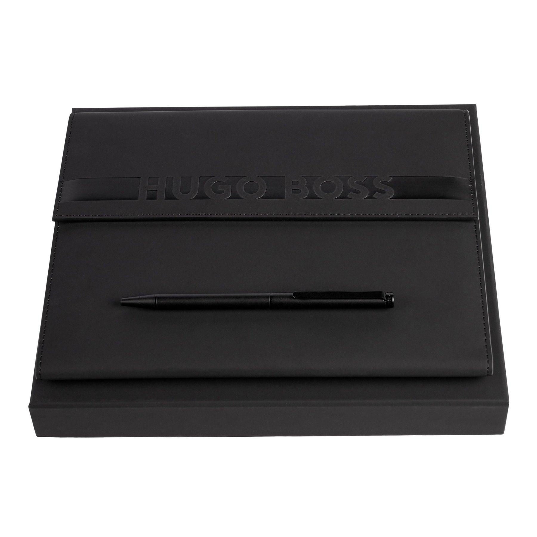 Hugo Boss Комплект химикалка и конферентна папка Cloud Matte, А5, черни | JAR Computers Hugo Boss Комплект химикалка и конферентна папка Cloud Matte, А5, черни