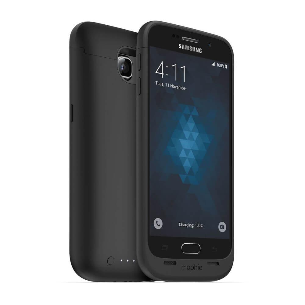 Качествен кейс с вградена батерия 3300 mAh за Samsung Galaxy S6 - Mophie Juice Pack (черен) | JAR Computers Качествен кейс с вградена батерия 3300 mAh за Samsung Galaxy S6 - Mophie Juice Pack (черен)