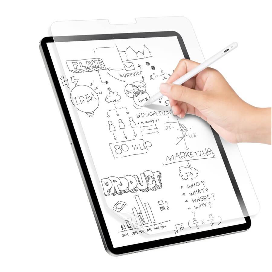 Качествено защитно покритие (подходящо за писане) за дисплея на iPad Pro 12.9 M1 (2021), iPad Pro 12.9 (2020), iPad Pro 12.9 (2018) (прозрачен) - SwitchEasy PaperLike Note Screen Protector with Anti-Bluelight | JAR Computers Качествено защитно покритие (подходящо за писане) за дисплея на iPad Pro 12.9 M1 (2021), iPad Pro 12.9 (2020), iPad Pro 12.9 (2018) (прозрачен) - SwitchEasy PaperLike Note Screen Protector with Anti-Bluelight