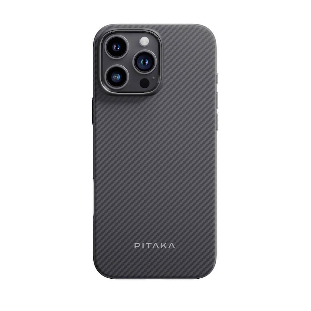 Кевларен кейс с MagSafe за iPhone 16 Pro (черен-сив) - Pitaka MagEZ PRO 4 600D Aramid Fiber MagSafe Case | JAR Computers Кевларен кейс с MagSafe за iPhone 16 Pro (черен-сив) - Pitaka MagEZ PRO 4 600D Aramid Fiber MagSafe Case