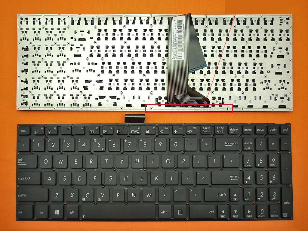 Клавиатура за лаптоп Asus K56 K55XI* S550C Black US Without Frame All Versions (Small ENTER) | JAR Computers Клавиатура за лаптоп Asus K56 K55XI* S550C Black US Without Frame All Versions (Small ENTER)