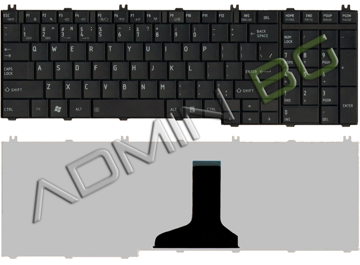 Клавиатура за лаптоп Toshiba Satellite C650 C655 C660 L650 L655 Черна Матова | JAR Computers Клавиатура за лаптоп Toshiba Satellite C650 C655 C660 L650 L655 Черна Матова