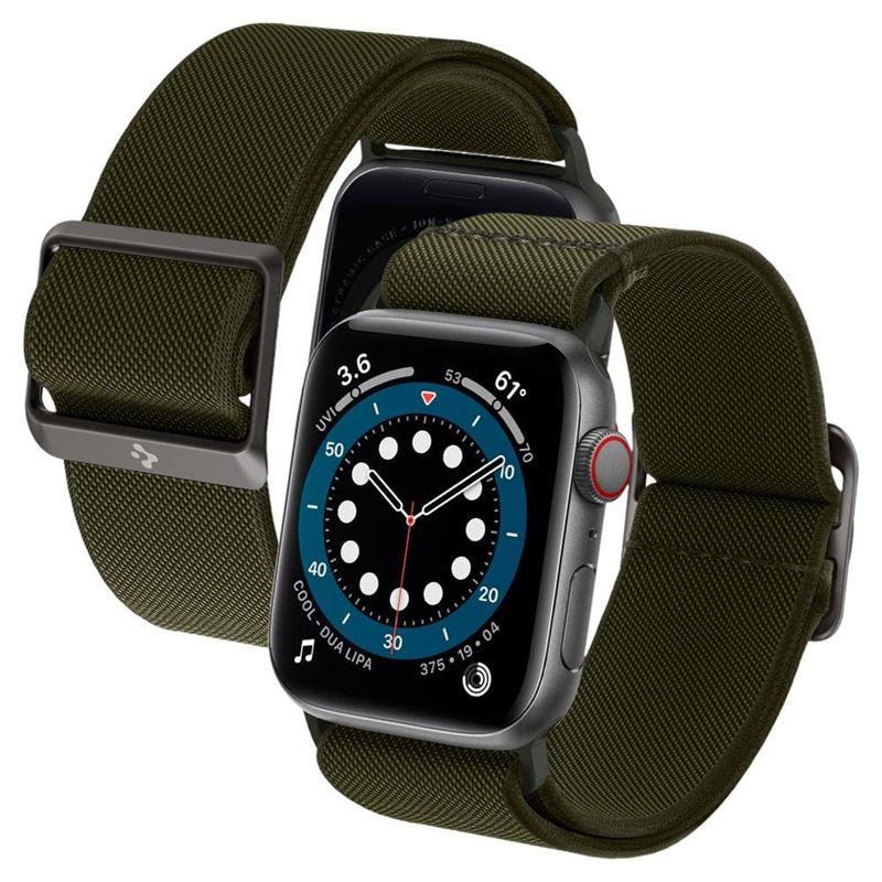 Лека текстилна каишка за Apple Watch 42мм, 44мм, 45мм, 46мм, Ultra, Ultra 2 49мм - Spigen Lite Fit Band (зелен) | JAR Computers Лека текстилна каишка за Apple Watch 42мм, 44мм, 45мм, 46мм, Ultra, Ultra 2 49мм - Spigen Lite Fit Band (зелен)