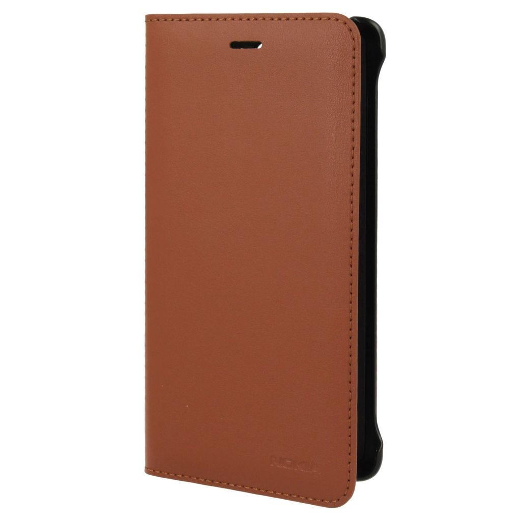 Оригинален кожен калъф с отделение за кр. карта за Nokia 8 - Nokia Leather Flip Cover CP-801 (кафяв) | JAR Computers Оригинален кожен калъф с отделение за кр. карта за Nokia 8 - Nokia Leather Flip Cover CP-801 (кафяв)