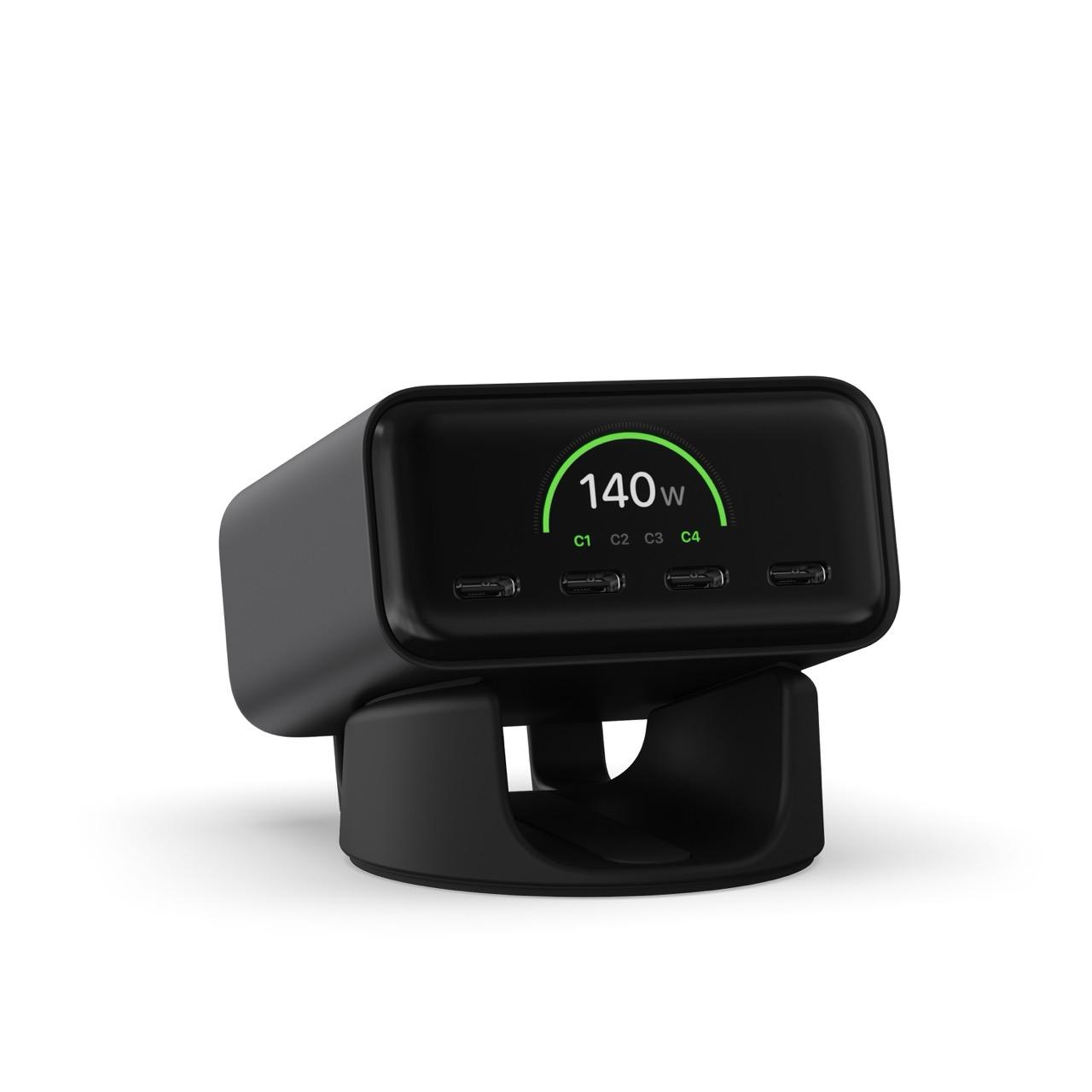 Satechi ChargeView 140W Desktop Charger(4xUSB-C) - Space Black | JAR Computers Satechi ChargeView 140W Desktop Charger(4xUSB-C) - Space Black