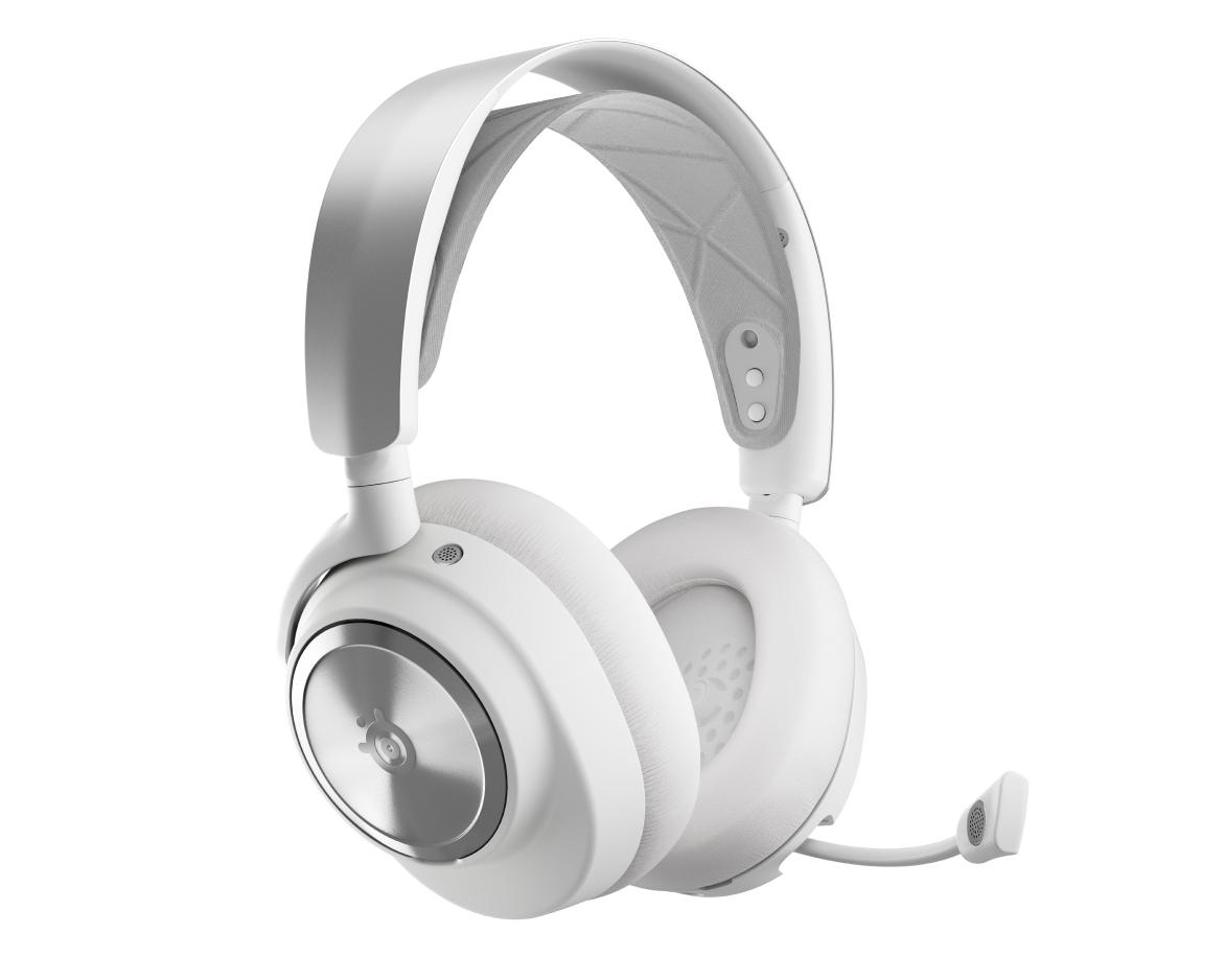 Steelseries Arctis Nova Pro Wireless Слушалки Жична и безжична Лента за глава Игри Bluetooth Сребърен, Бяла | JAR Computers Steelseries Arctis Nova Pro Wireless Слушалки Жична и безжична Лента за глава Игри Bluetooth Сребърен, Бяла