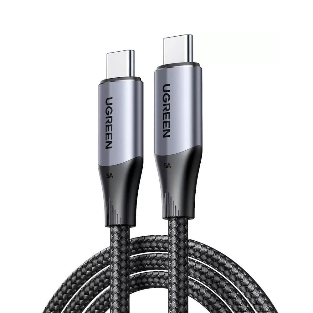 Ugreen USB-C to USB-C Cable 240W - кабел за бързо зареждане за устройства с USB-C порт (100 см) (черен) 