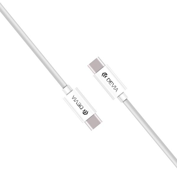 USB кабел за MacBook и устройства с USB-C порт (200 cm) - Devia iStyle USB-C Cable (бял) | JAR Computers USB кабел за MacBook и устройства с USB-C порт (200 cm) - Devia iStyle USB-C Cable (бял)