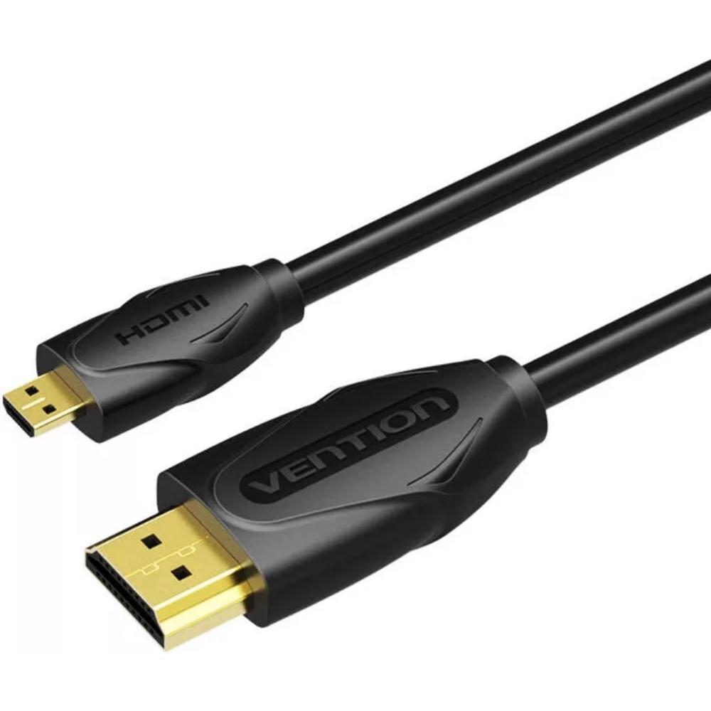 VENTION Micro HDMI to HDMI Cable 2M Black (VAA-D03-B200) (VENVAA-D03-B200) | JAR Computers VENTION Micro HDMI to HDMI Cable 2M Black (VAA-D03-B200) (VENVAA-D03-B200)