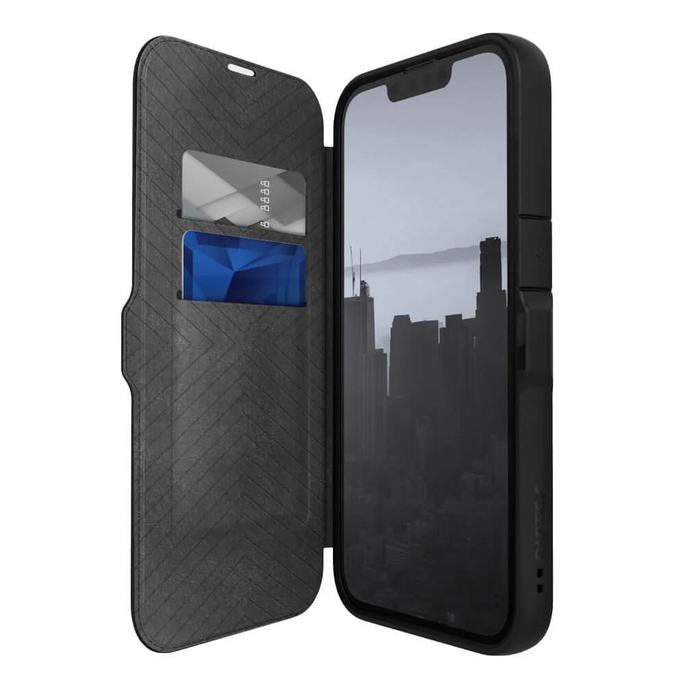 Биоразградим хибриден удароустойчив кейс, тип портфейл за iPhone 14 - Raptic EcoElement Urban Folio Case (черен) | JAR Computers Биоразградим хибриден удароустойчив кейс, тип портфейл за iPhone 14 - Raptic EcoElement Urban Folio Case (черен)