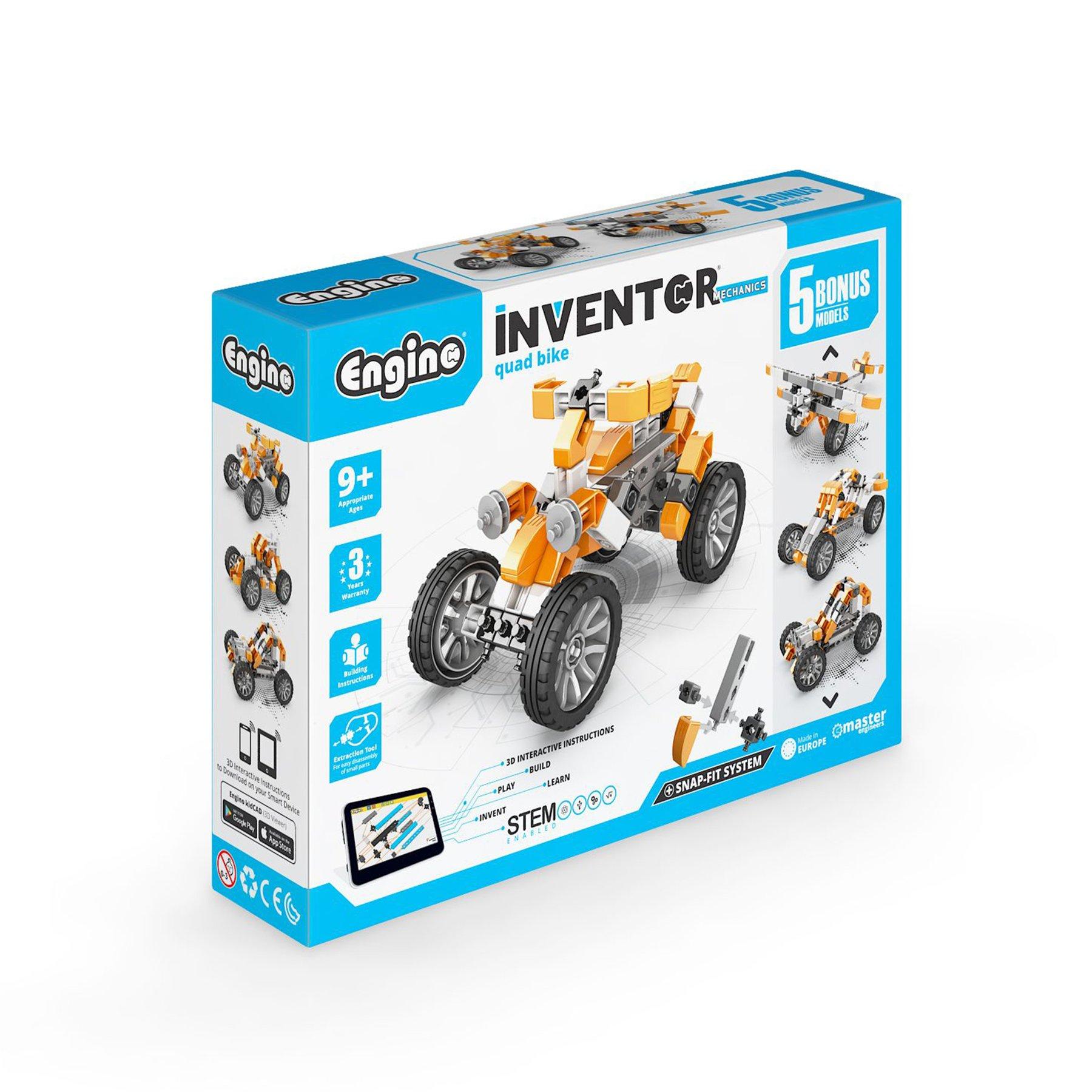 Engino Конструктор Inventor Mechanics - Четириколка, 5 в 1 | JAR Computers Engino Конструктор Inventor Mechanics - Четириколка, 5 в 1