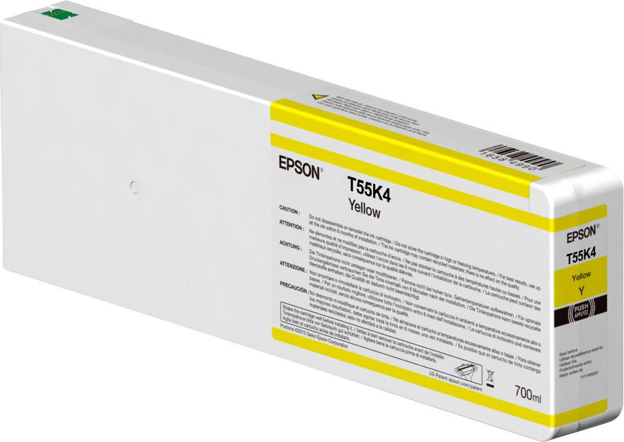 Epson Singlepack Yellow T55K400 UltraChrome HDX/HD 700ml | JAR Computers Epson Singlepack Yellow T55K400 UltraChrome HDX/HD 700ml